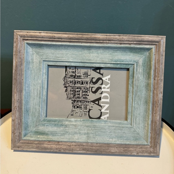 Blue and Gray Picture Frame, Fits 4x6” photo - Picture 2 of 5